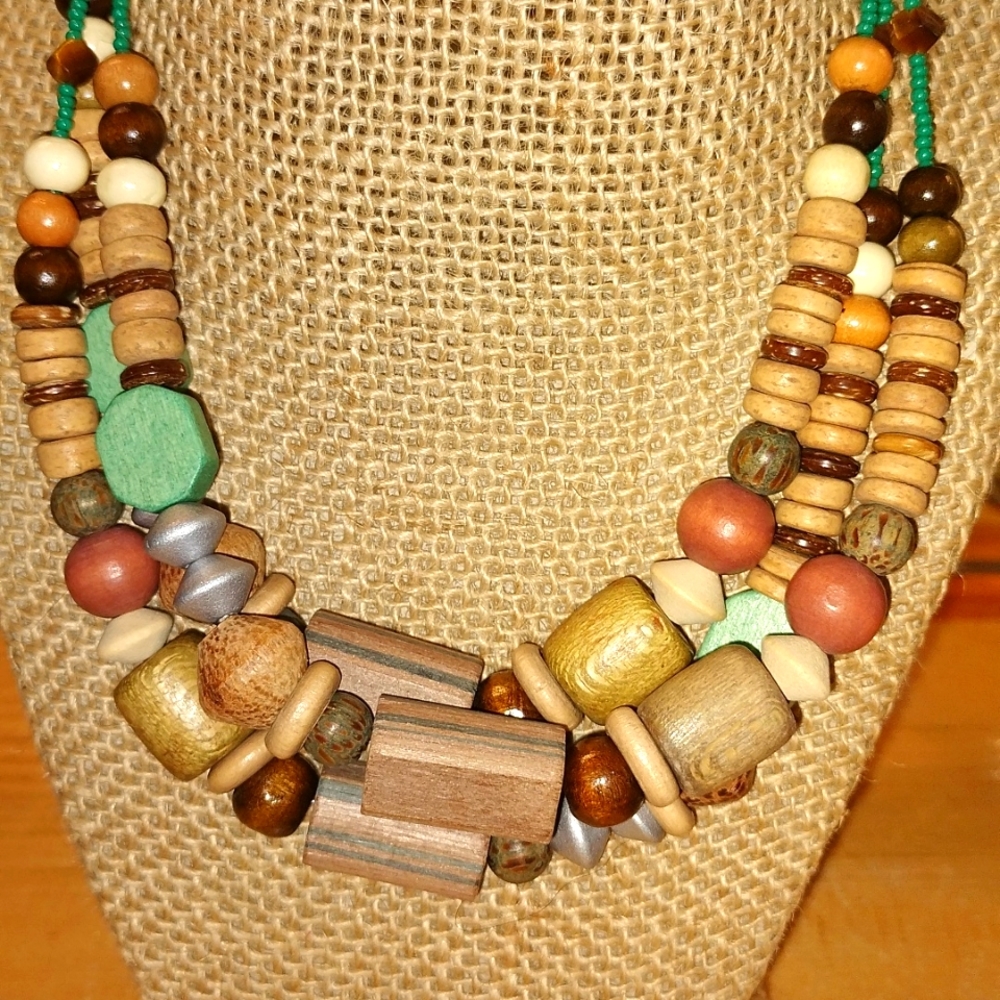 Hand Crafted 3 strand  Necklace